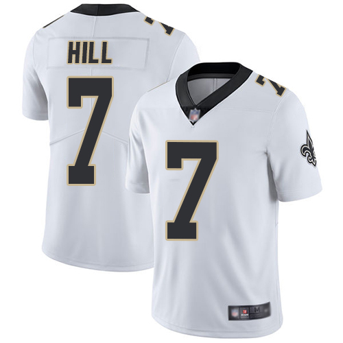 Men New Orleans Saints Limited White Taysom Hill Road Jersey NFL Football #7 Vapor Untouchable Jersey